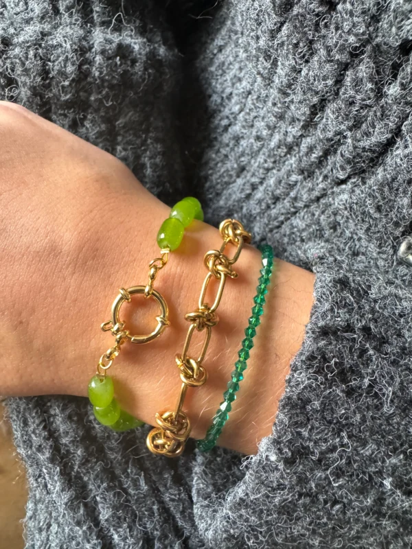 Groene kralenarmband