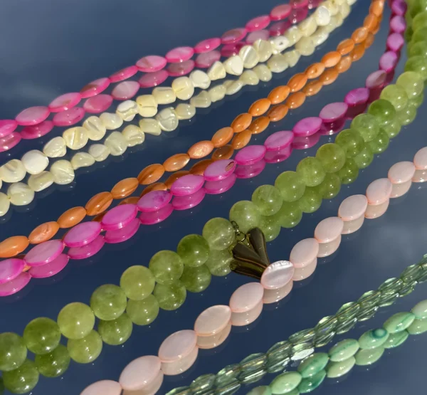 Groene kralenketting met klein hartje - Afbeelding 3